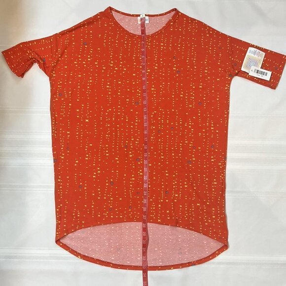 $5 ADD‎ ON with $15+ Bundle LuLaRoe Irma SS Hi-Low TShirt Tunic NWT  XS Reddish - Picture 9 of 9